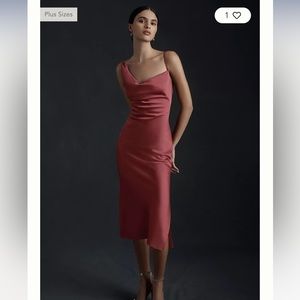 BHLDN August Satin Charmeuse Midi Dress, BRAND NEW